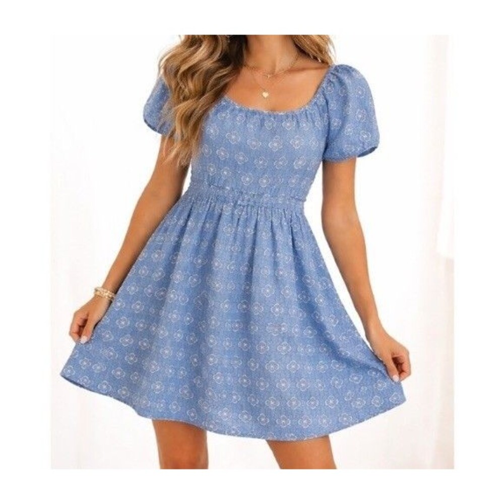 Boden Blue‎ NWT Floral Embroidered Cottage Core Boho Summer Dress 8P